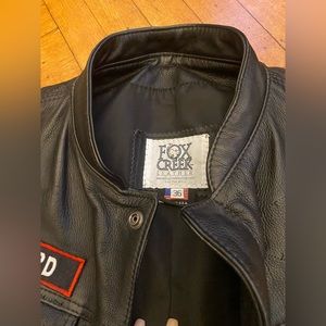 Great biker vest unisex black leather